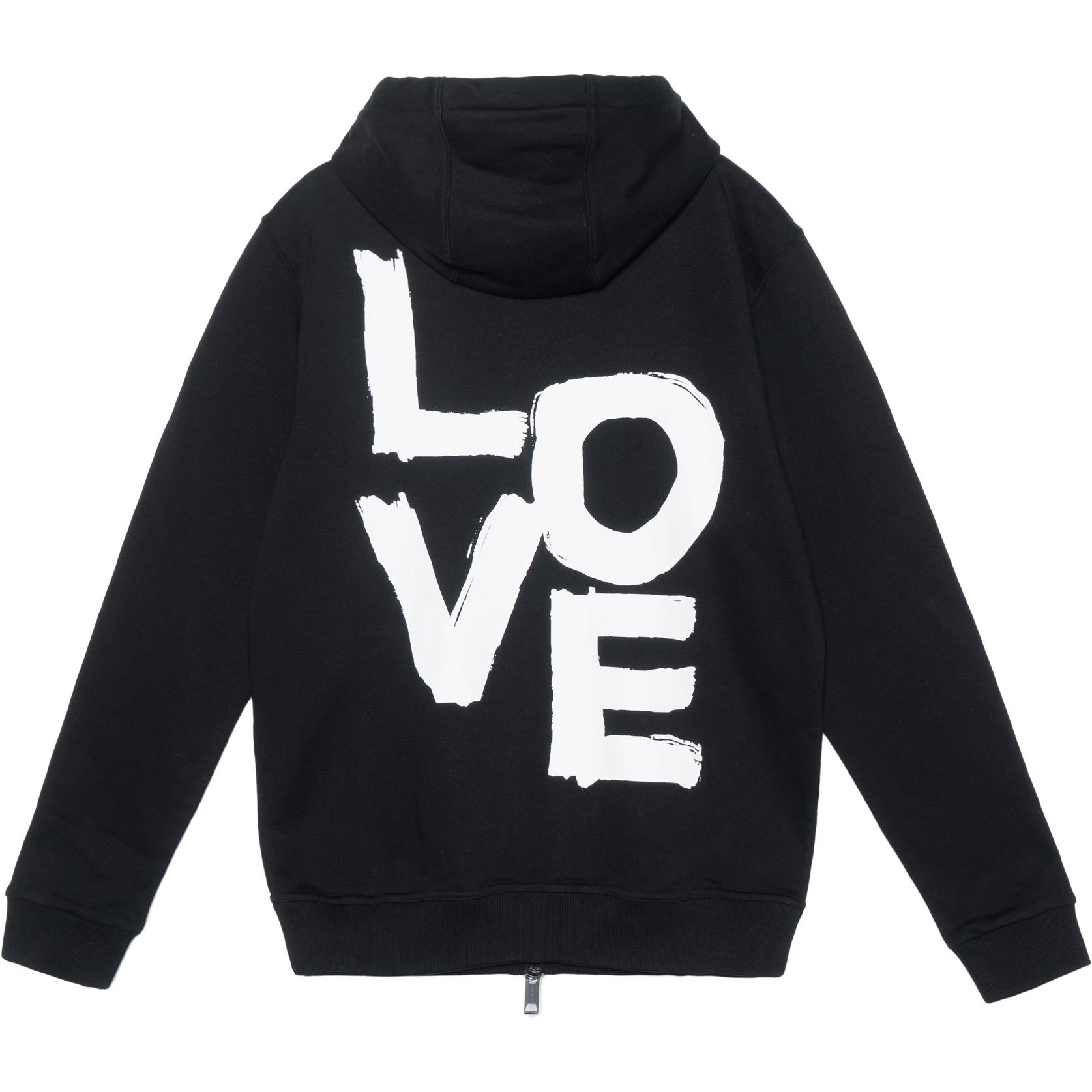 Lookbook Burberry 黑色拉鏈連帽衫搭配字母印花 80375821