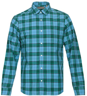 버버리 블루 체크 긴팔 캐주얼 셔츠 80031001 Buy 버버리 블루 체크 긴팔 캐주얼 셔츠 80031001