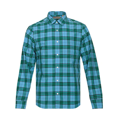 Burberry Blue Check Long Sleeve Casual Shirt 80031001