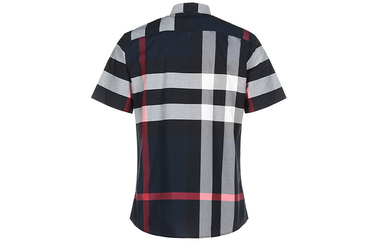 Burberry Blue Colorblock Check Short Sleeve Shirt 8020855 圖 3