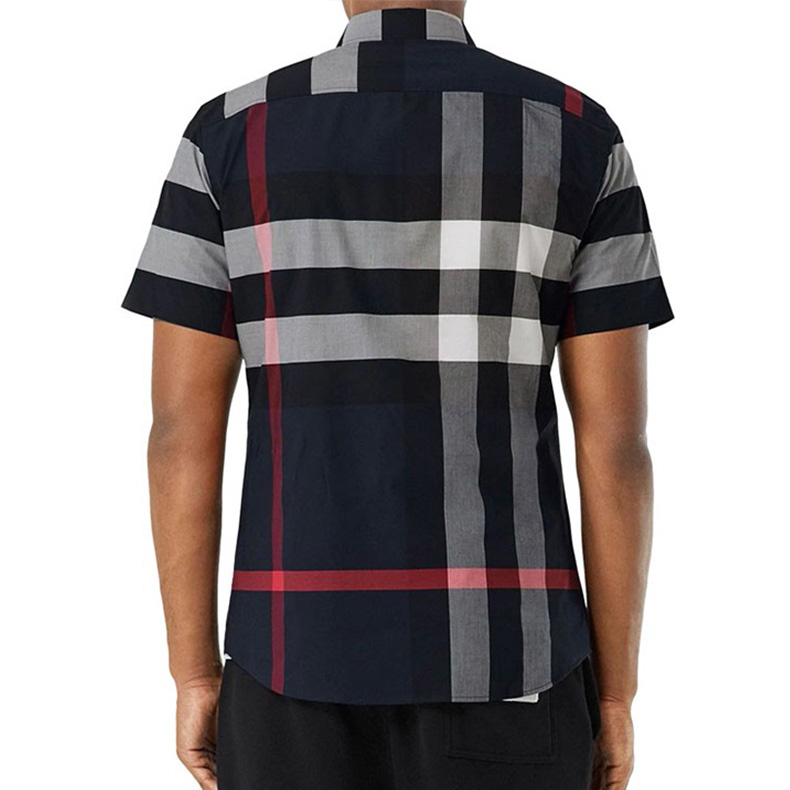 Burberry Blue Colorblock Check Short Sleeve Shirt 8020855 圖 6