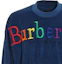 Details for Burberry Blue Crewneck Sweatshirt with Multicolor Logo 45493321