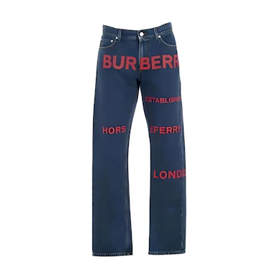 Burberry Blue Denim Jeans with Logo Design. 80143421