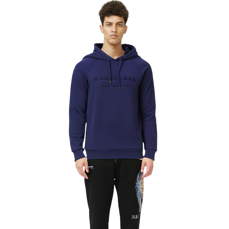 Burberry Blue Fleece-Lined Hoodie with Hood 80265251 圖 4