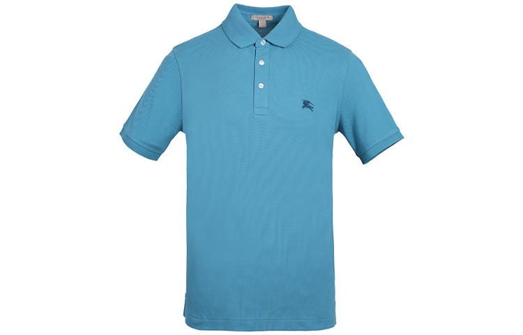 Burberry Blue Graphic Print Loose Fit Polo Shirt. 40612391