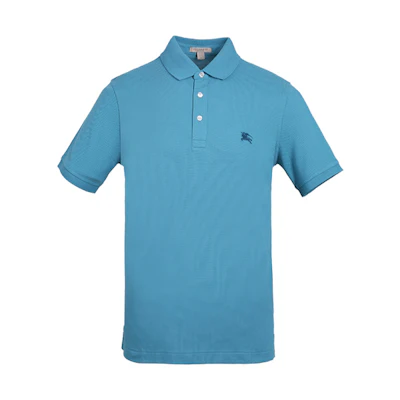Burberry Blue Graphic Print Loose Fit Polo Shirt. 40612391