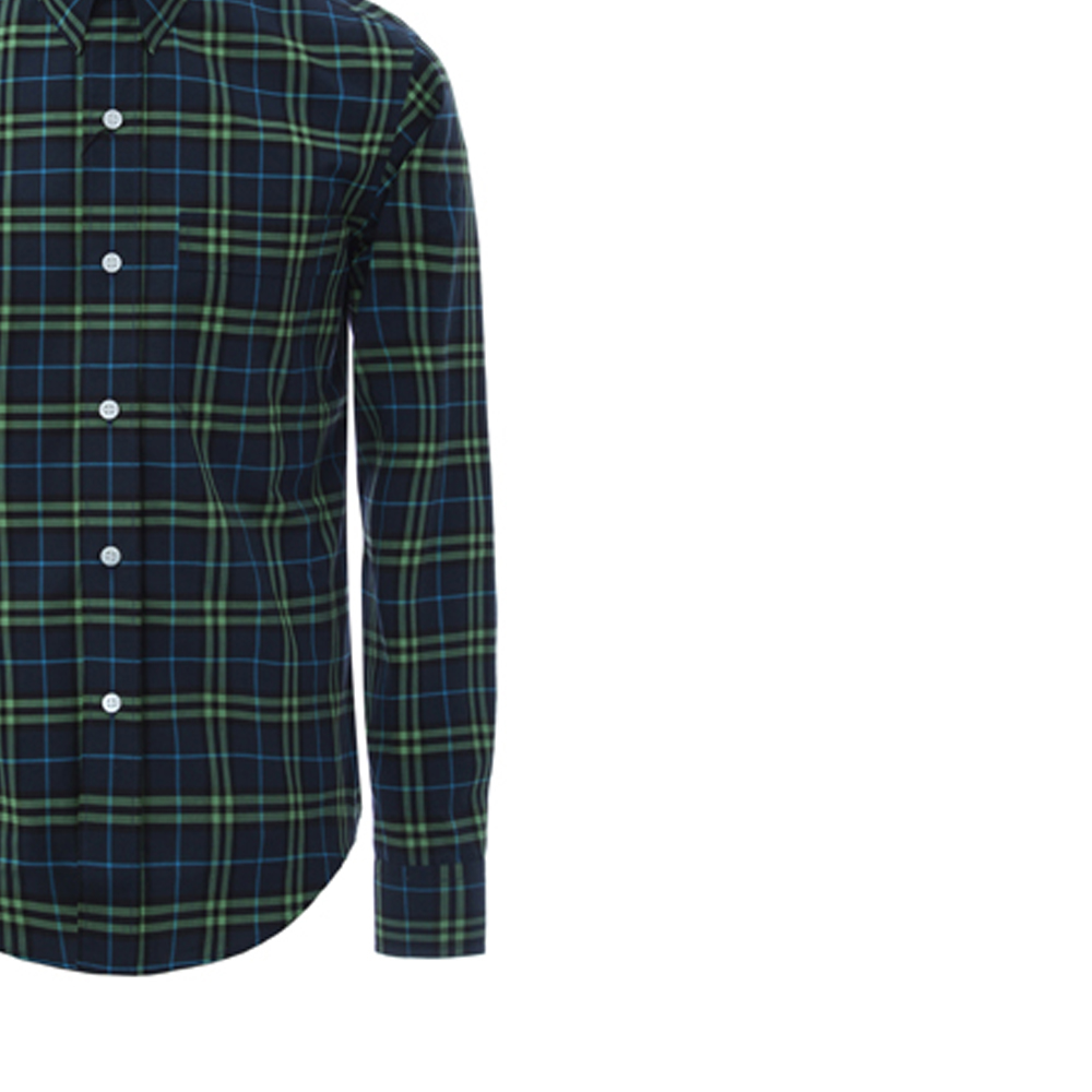 Burberry Blue Green Check Long Sleeve Cotton Shirt 80010131 圖 6