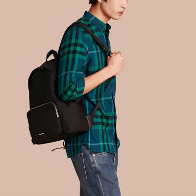 Burberry 藍色拼接格紋休閒長袖襯衫 40238661 Details for Burberry 藍色拼接格紋休閒長袖襯衫 40238661