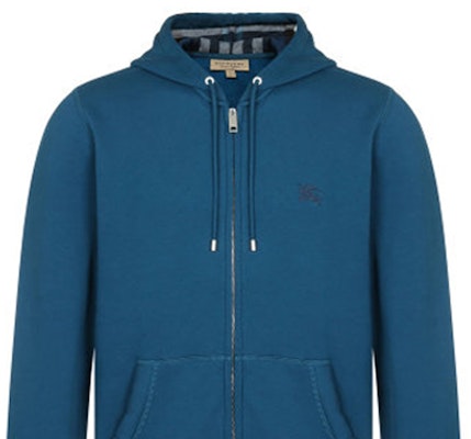 Burberry Blue Zip-Up Sweatshirt with Logo Print 40504161 Details for Burberry Blue Zip-Up Sweatshirt with Logo Print 40504161
