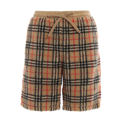 Burberry Brown Check Pattern Casual Straight-Leg Shorts 80171351