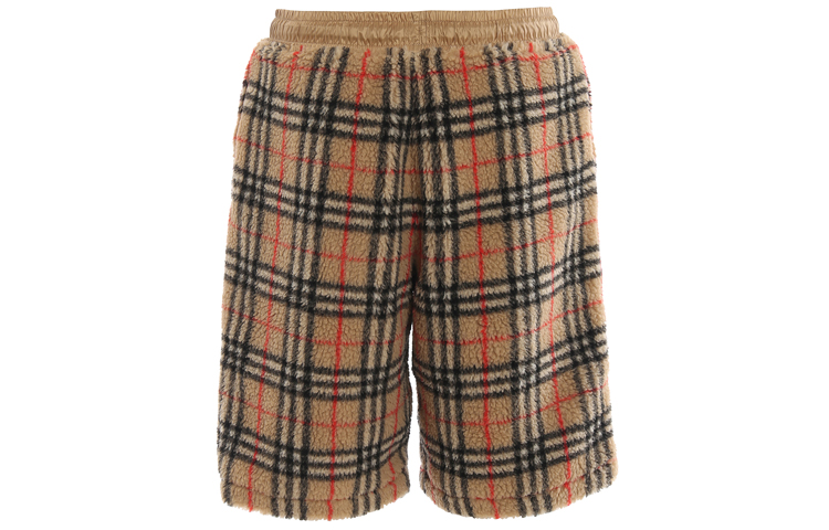 Lookbook Burberry Brown Check Pattern Casual Straight-Leg Shorts 80171351