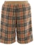 Lookbook Burberry Brown Check Pattern Casual Straight-Leg Shorts 80171351