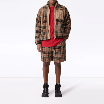 Burberry Brown Check Pattern Casual Straight-Leg Shorts 80171351 Shop Burberry Brown Check Pattern Casual Straight-Leg Shorts 80171351