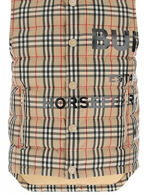 バーバリー ブラウンチェック シングルブレスト ノースリーブ ダウンベスト 80236731 Sizing バーバリー ブラウンチェック シングルブレスト ノースリーブ ダウンベスト 80236731