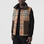 Purchase バーバリー ブラウン チェック柄 ダウンベスト スタンドカラー&スナップボタン付き 80441821