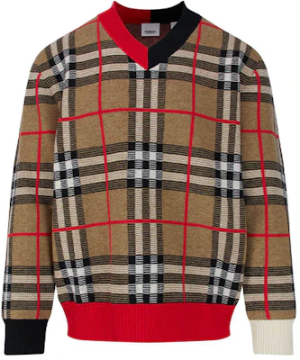 Burberry Brown Checkered Jacquard Wool Sweater 80236641 Order Burberry Brown Checkered Jacquard Wool Sweater 80236641