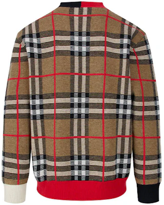 Burberry Brown Checkered Jacquard Wool Sweater 80236641 Lookbook Burberry Brown Checkered Jacquard Wool Sweater 80236641