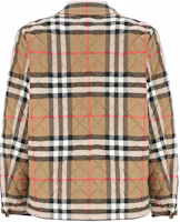 Lookbook Burberry 棕色格紋單扣長袖棉質外套 80914591