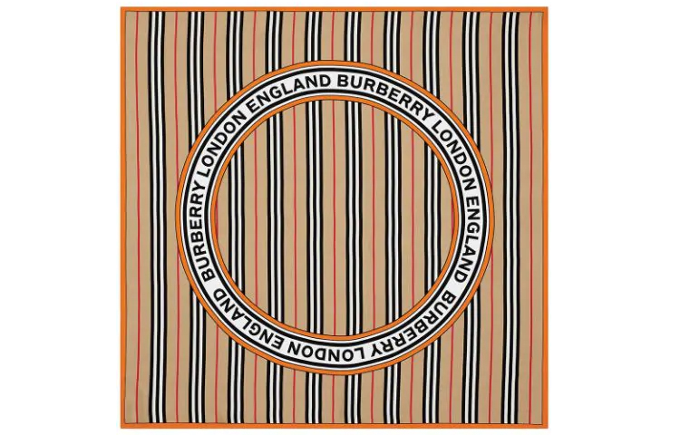 Burberry Brown Icon Stripe Logo Scarf 8032458 圖 2