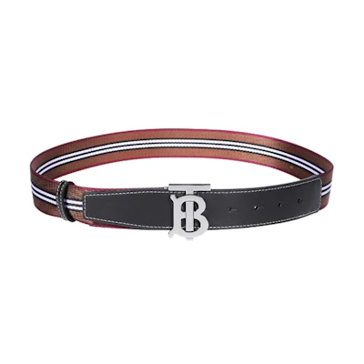 Burberry Brown Leather Belt with Textured Detailing and Smooth Buckle (). 8062908