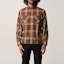 Shop Burberry Brown Long Sleeve Checkered Button-Up Shirt 80459781