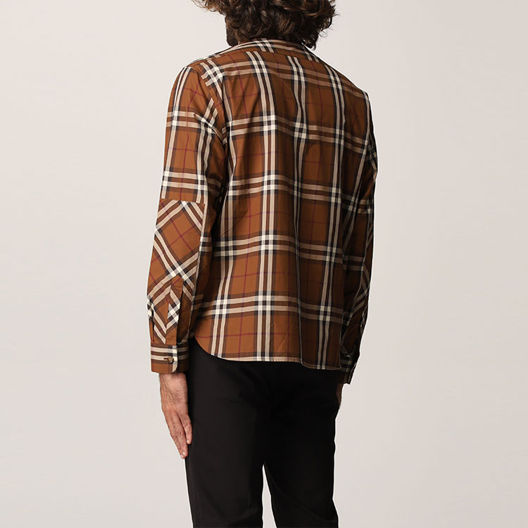 Purchase Burberry Brown Long Sleeve Checkered Button-Up Shirt 80459781