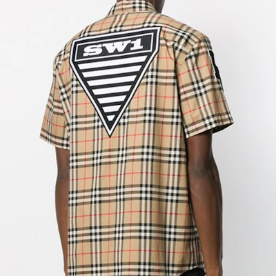 バーバリー ブラウン チェック ロゴ ショートスリーブ シャツ 80245311 Lookbook バーバリー ブラウン チェック ロゴ ショートスリーブ シャツ 80245311