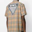 Lookbook バーバリー ブラウン チェック ロゴ ショートスリーブ シャツ 80245311