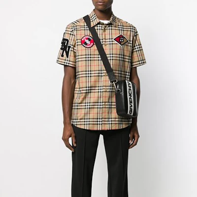 バーバリー ブラウン チェック ロゴ ショートスリーブ シャツ 80245311 Purchase バーバリー ブラウン チェック ロゴ ショートスリーブ シャツ 80245311