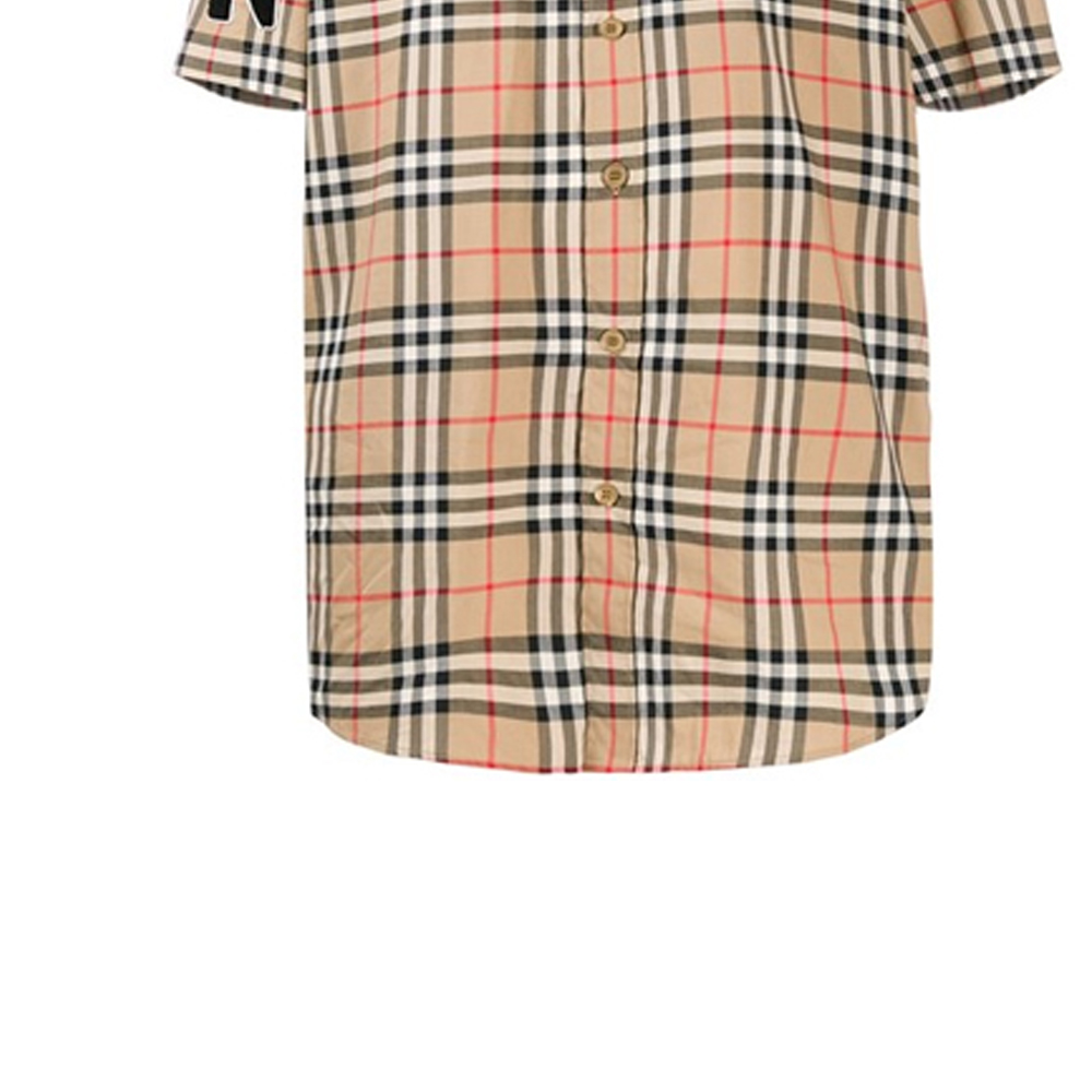 Details for バーバリー ブラウン チェック ロゴ ショートスリーブ シャツ 80245311
