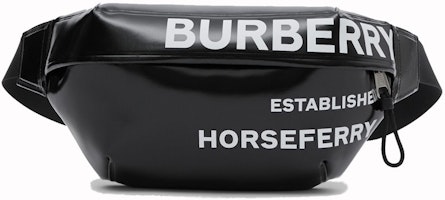 Burberry Bum Bag Horseferry Print Medium Black Burberry Bum Bag Horseferry Print Medium Black