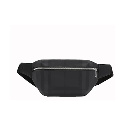 Burberry Bum Bag London Check Medium Dark Charcoal