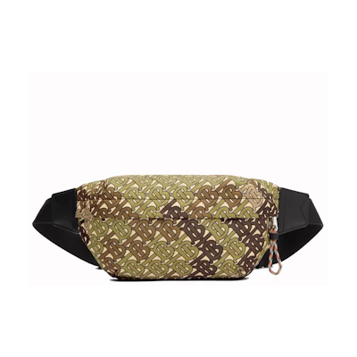 Burberry Bum Bag Monogram Print Medium Khaki Green