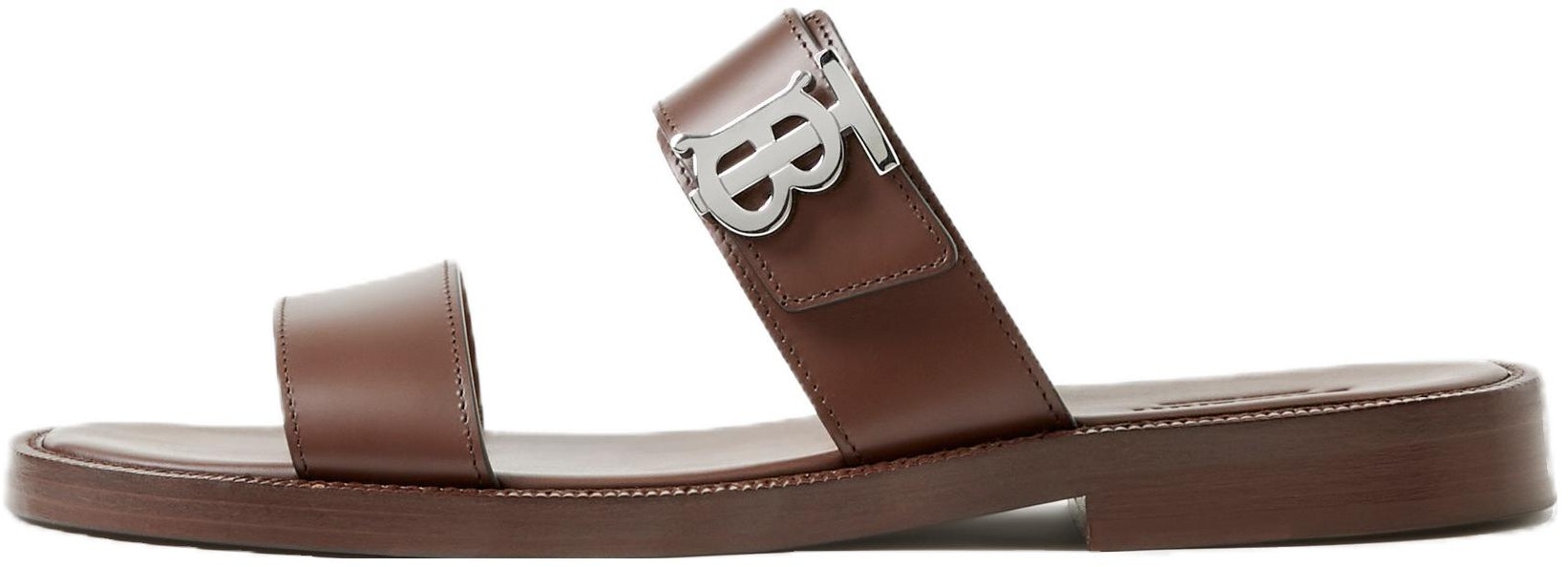 burberry-calfskin-logo-flat-sandal-brown-80707841