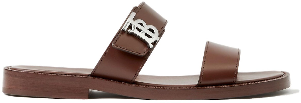 Sandal Datar Logo Burberry Kulit Sapi 'Coklat' 80707841 Order Sandal Datar Logo Burberry Kulit Sapi 'Coklat' 80707841