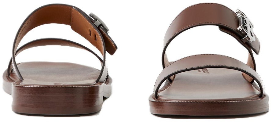 Sandal Datar Logo Burberry Kulit Sapi 'Coklat' 80707841 Shop Sandal Datar Logo Burberry Kulit Sapi 'Coklat' 80707841