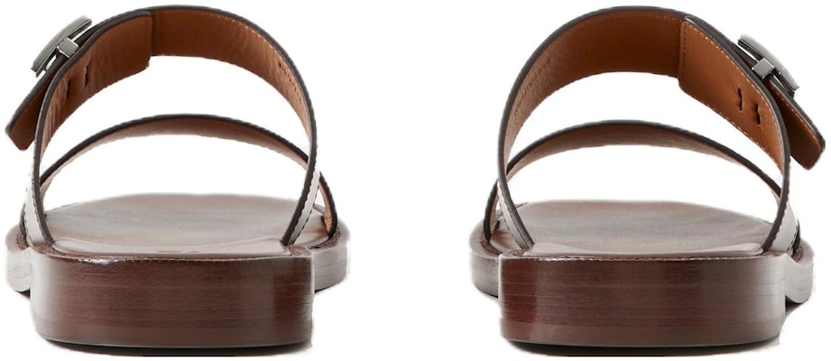 Sandal Datar Logo Burberry Kulit Sapi 'Coklat' 80707841 Purchase Sandal Datar Logo Burberry Kulit Sapi 'Coklat' 80707841