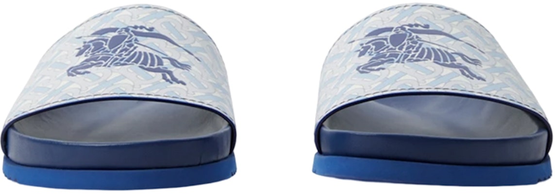Burberry Calfskin Slides 'Light Blue Equestrian Knight' 80719881 Lookbook Burberry Calfskin Slides 'Light Blue Equestrian Knight' 80719881