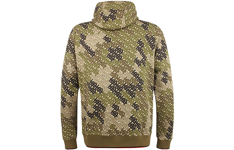 Burberry Camo Logo Print Hoodie Military Green 80143541 圖 4