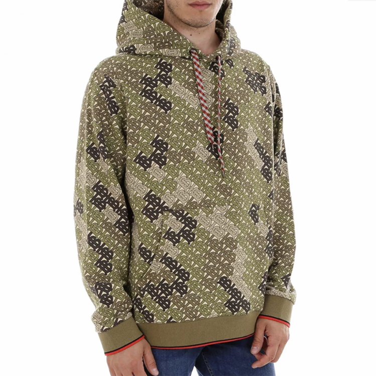 Burberry Camo Logo Print Hoodie Military Green 80143541 圖 5