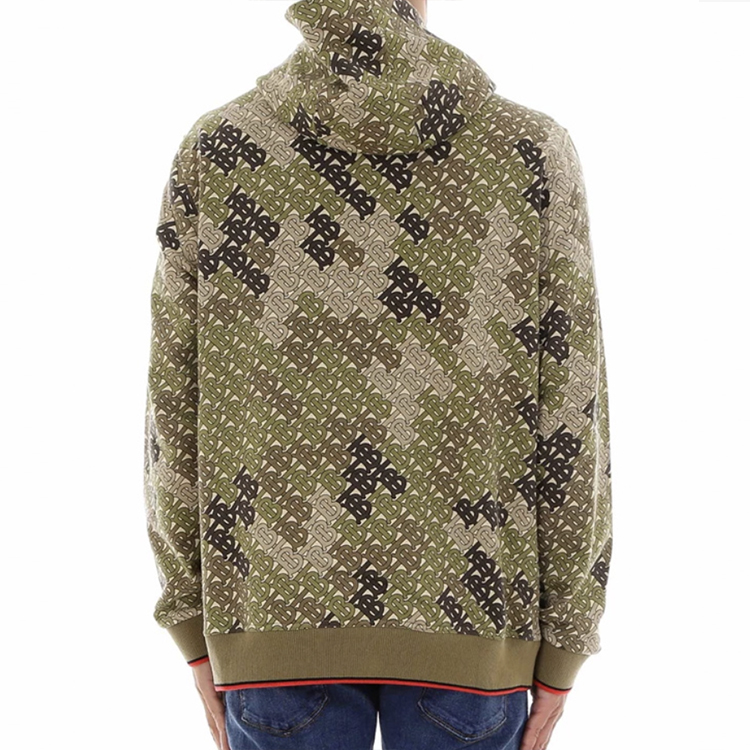 Burberry Camo Logo Print Hoodie Military Green 80143541 圖 6