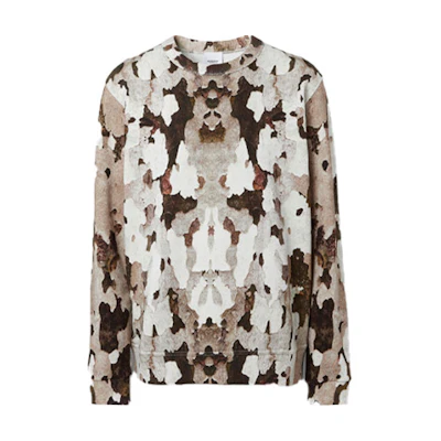 Burberry Camo Print Cotton Sweatshirt Multicolor - 80435381