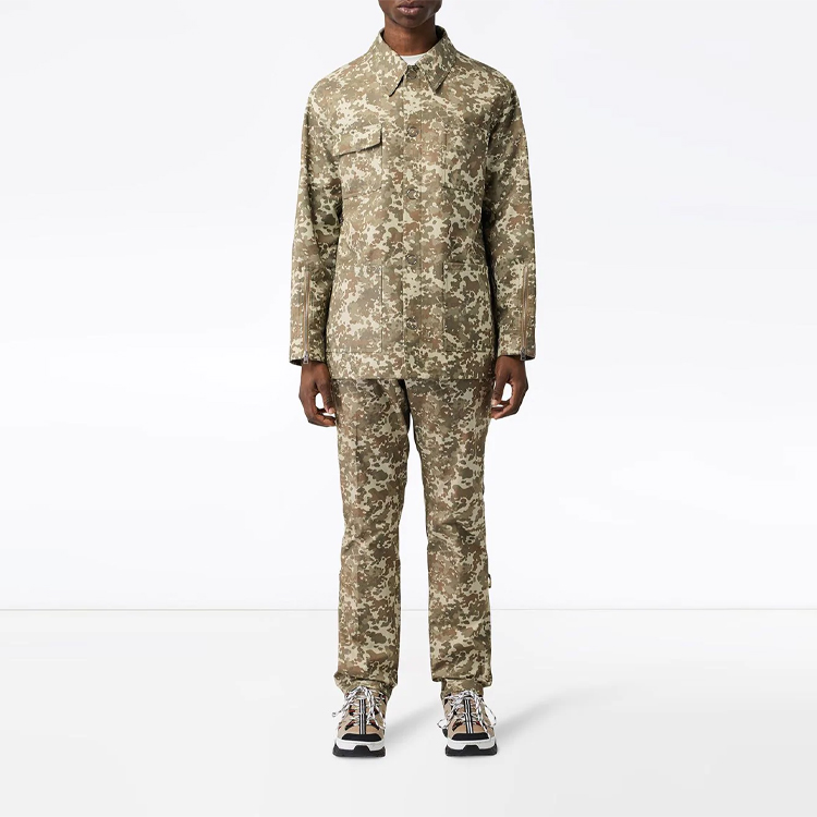 Burberry Camo Print Single-Breasted Long Sleeve Coat Men’s Green Camo 80167871 圖 4