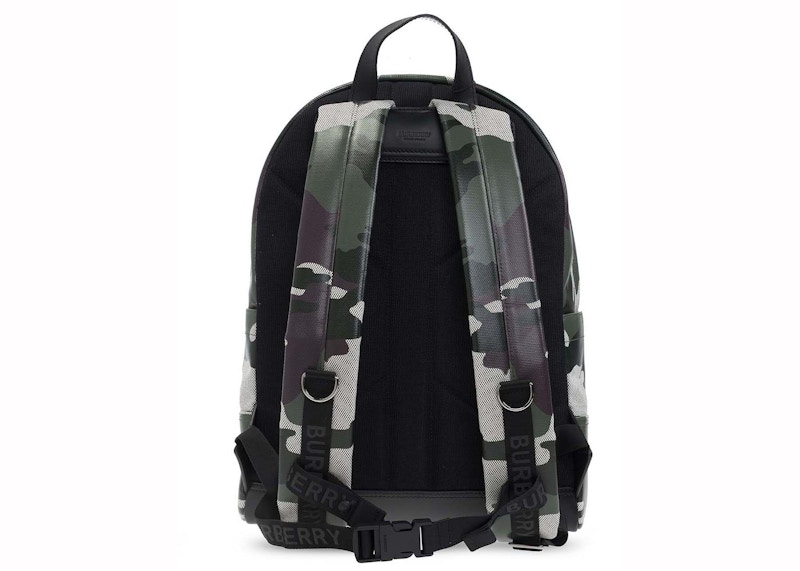 Order Burberry綠色迷彩多色雙肩背包