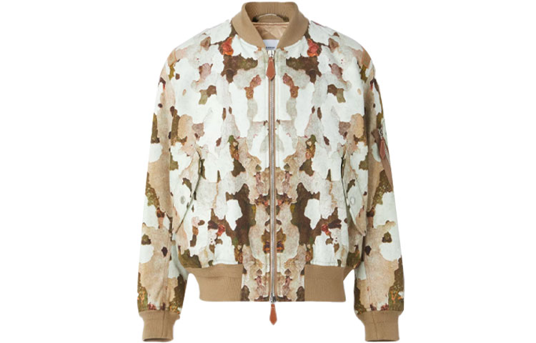 Burberry Camouflage Patch Cotton Flight Jacket Multicolor 80424711