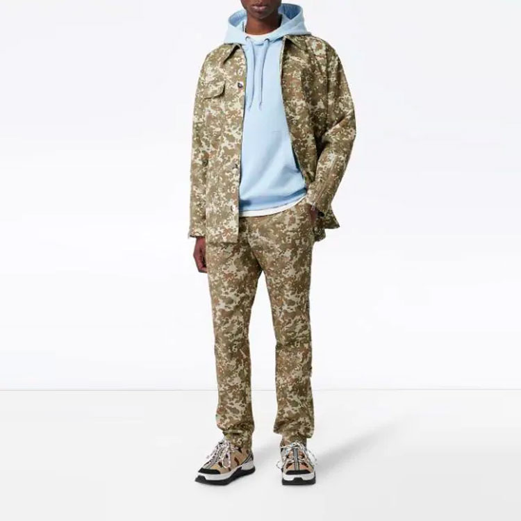 Burberry Camouflage Zip Closure Casual Pants Light Green 80167951 圖 4