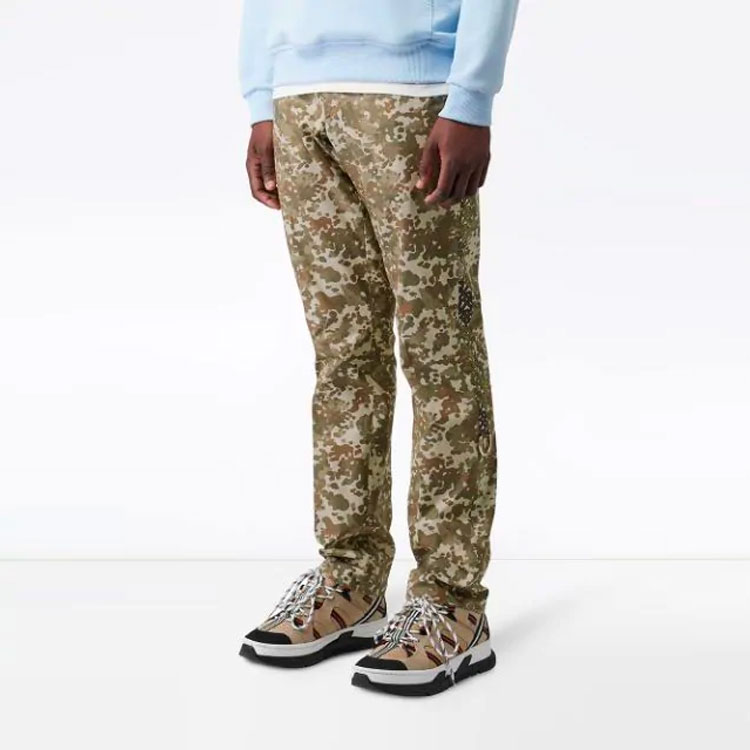 Burberry Camouflage Zip Closure Casual Pants Light Green 80167951 圖 5