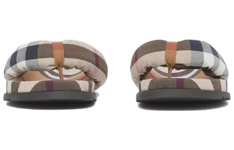 Burberry Canvas Check Slides 'Brown Fashion' 圖 3