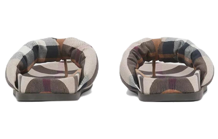 Burberry Canvas Check Slides 'Brown Fashion' 圖 5