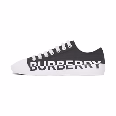 Burberry Canvas Low-Top 'Logo Print Check Black Grey'
